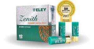 Eley Zenith 12 Guage Copper Plated 36 Gramme Number 5 Shot 70mm Fiber Wad Cartridge